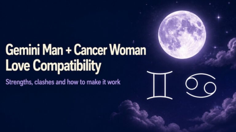 Gemini man and Cancer woman love compatibility featured image