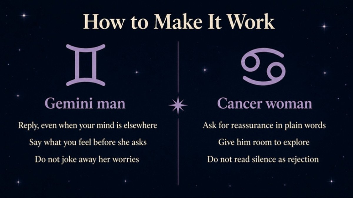 How a Gemini man and Cancer woman can make the relationship work: tips for each partner