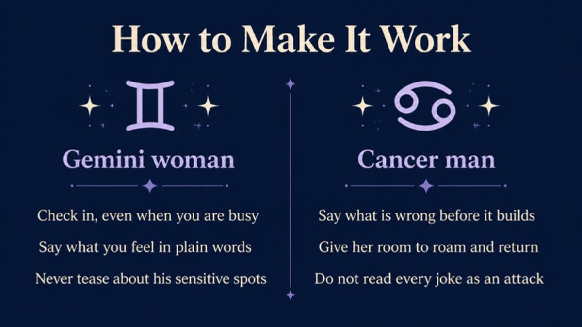 How a Gemini woman and Cancer man can make the relationship work: tips for each partner